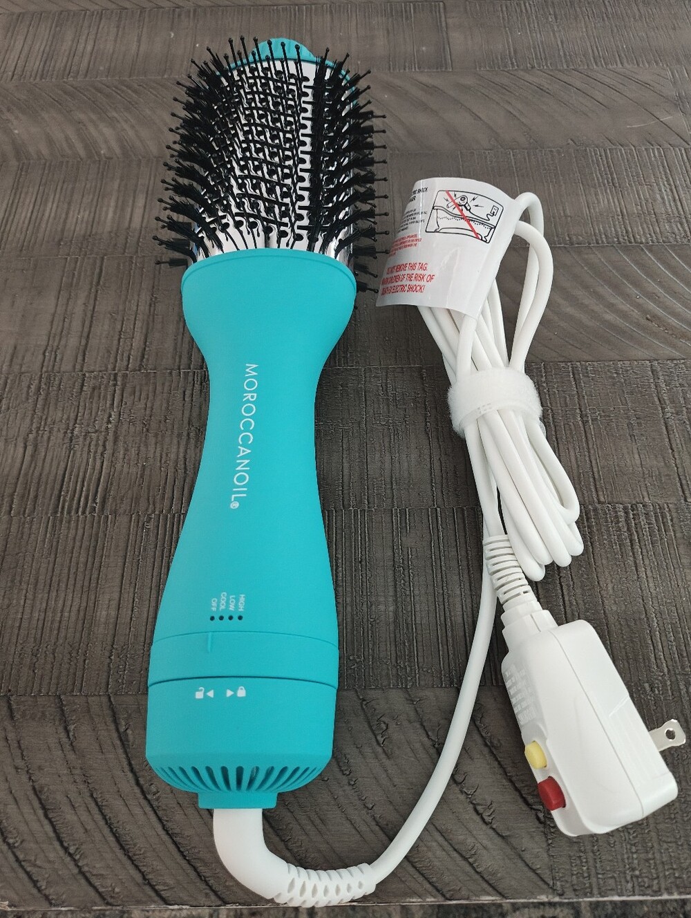 Moroccanoil Turquoise Hair Dryer Brush NWOT
